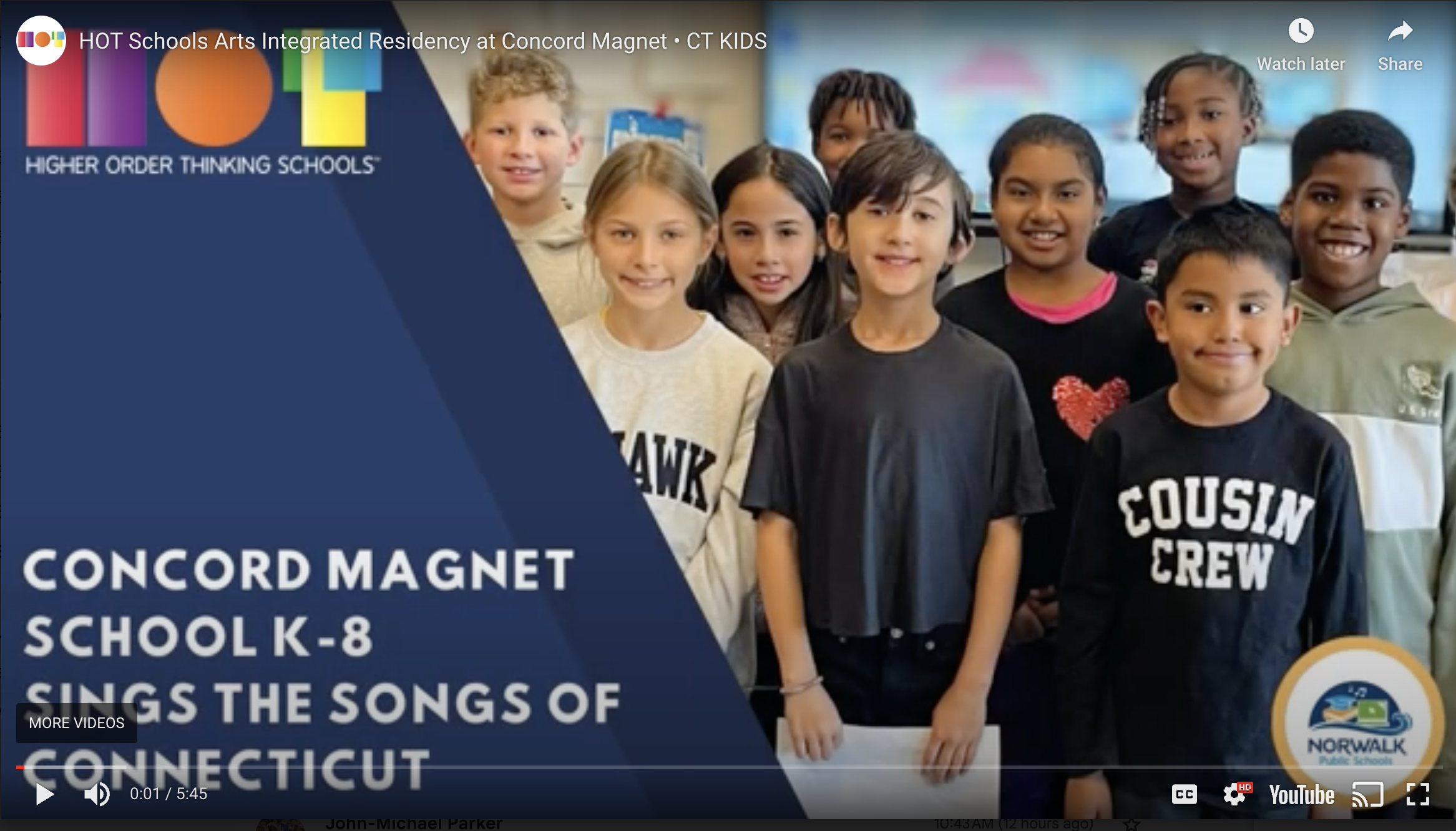 Check out this HOT Schools Arts Integrated Residency at Concord Magnet: CT KIDS
